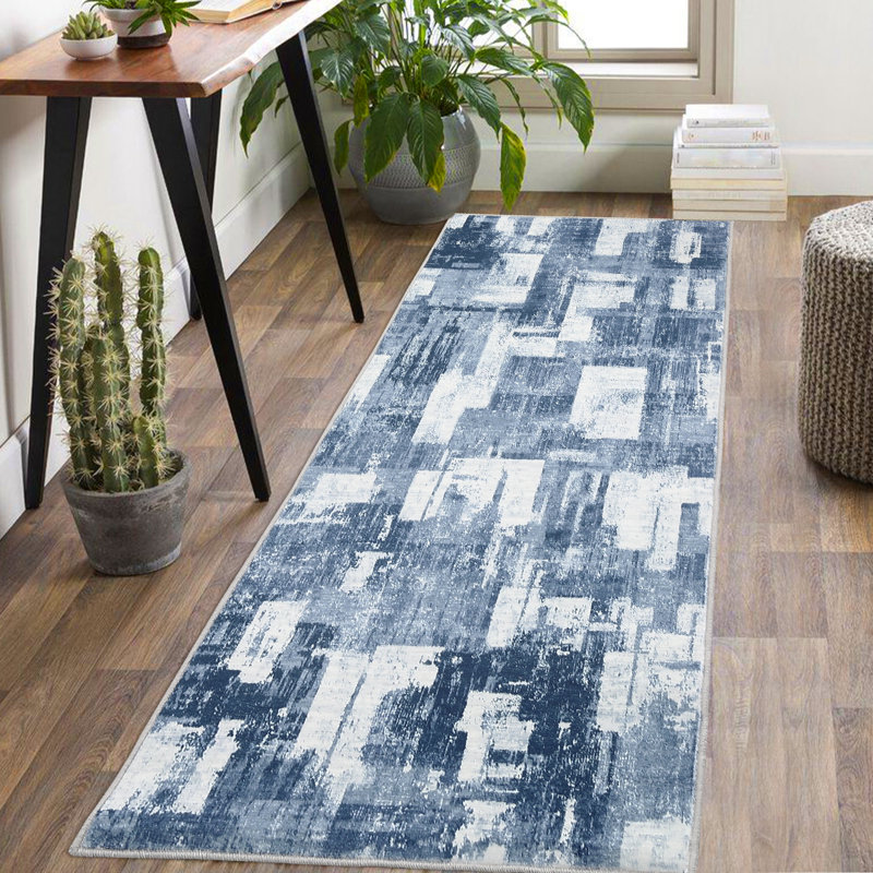 Tapis moderne lavable abstrait, tapis doux pour la chambre à coucher, la maison, le bureau, la salle à manger