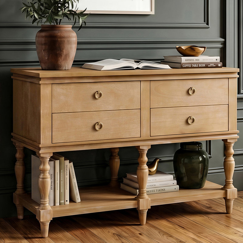 Table de vestibule 42 "à 4 tiroirs avec console étroite