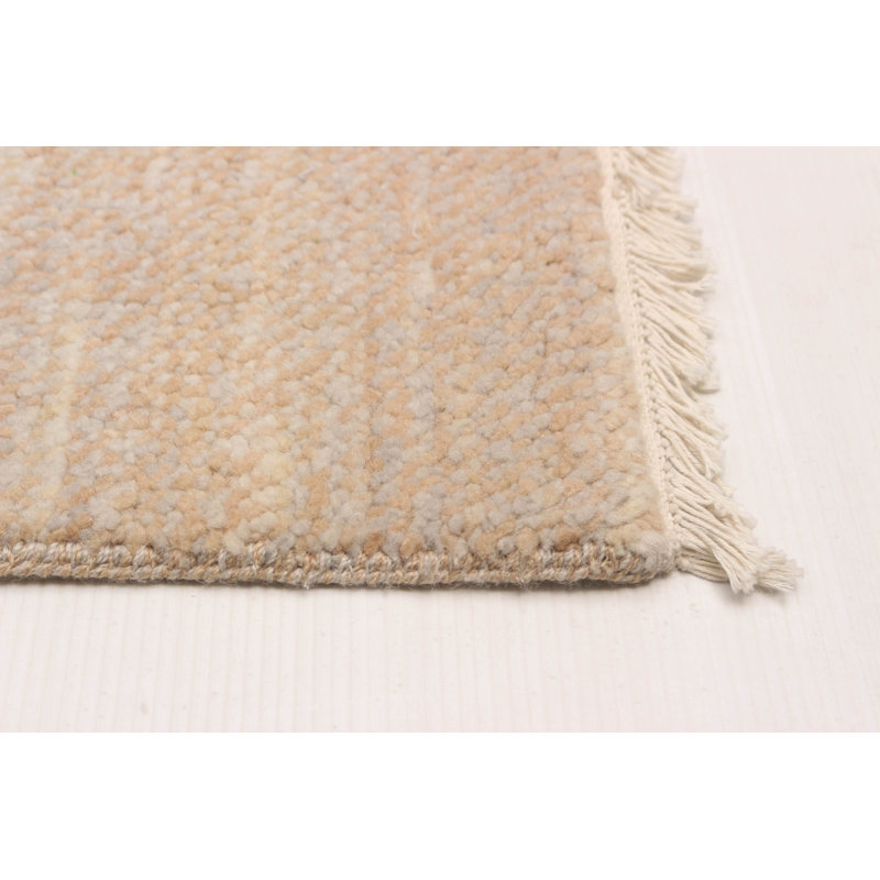 Tapis beige en soie ombre 9 pi x 12 pi 4 po