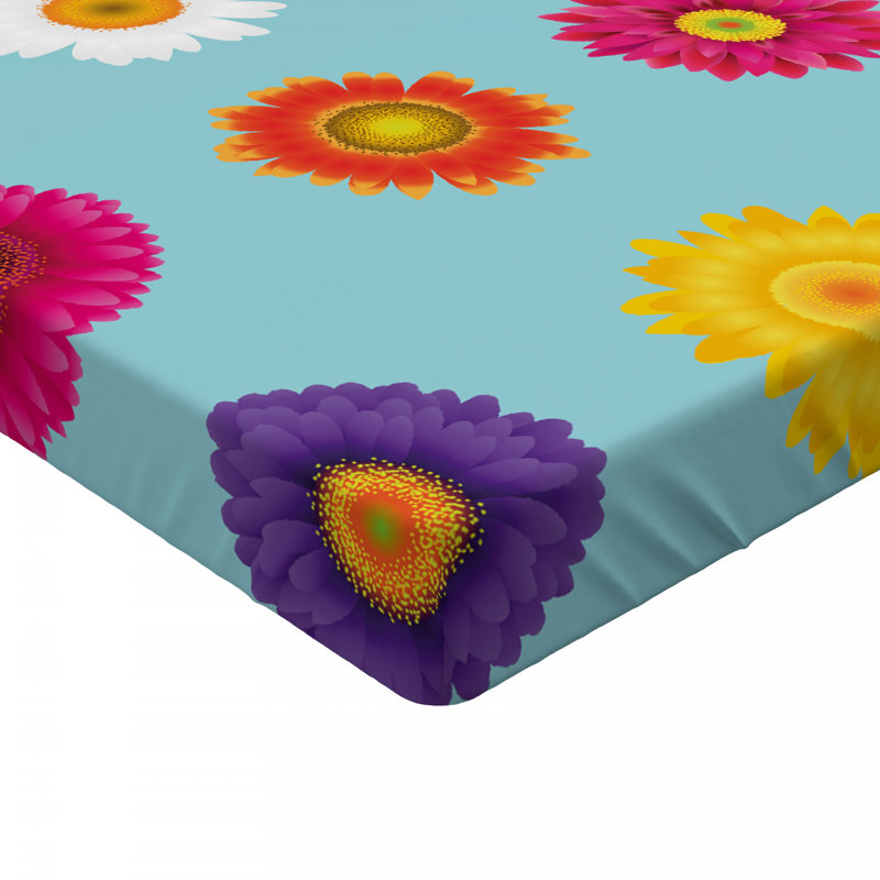 Microfiber Floral Fitted Sheet, Queen Fitted Sheet