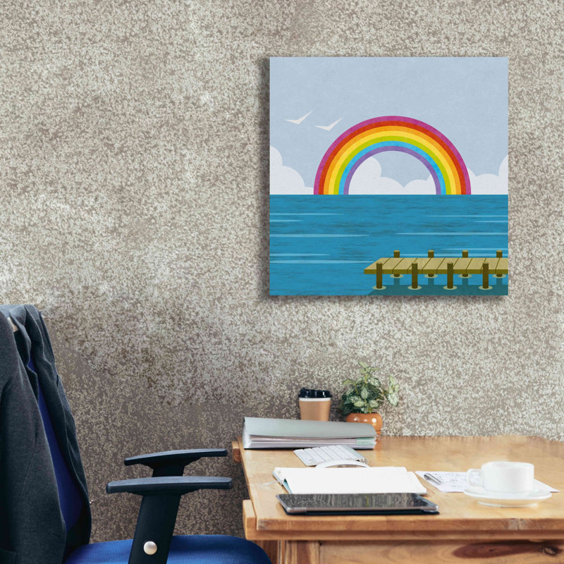 «Happy Summer Rainbow» par Andrea Haase, estampe numérique sur toile, H 26 po x l 26 po x P 1,5 po