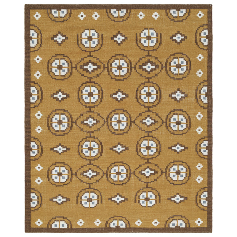 Tapis d'intérieur en laine Heidi, 3 pi x 5 pi, Jaune