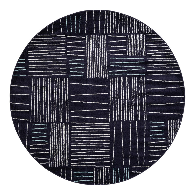 Anaka Geometric Indoor Rug, Round 7'10"