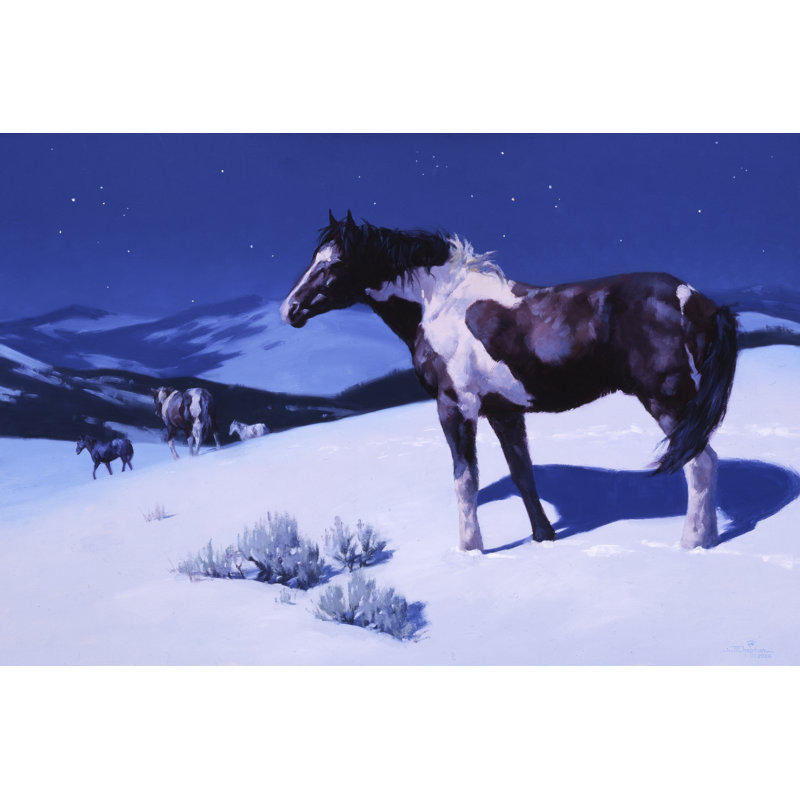 " Painted Night " Painting Print, 24" H x 36" W x 1.25" D