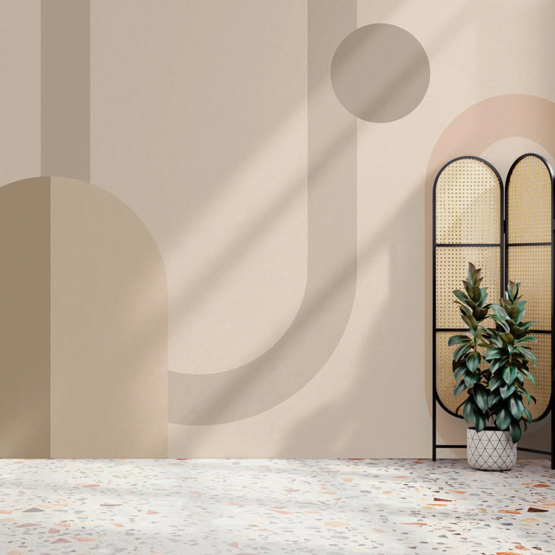 Superfresco Easy Oval Geometric Pop Print To Order Mural, Beige