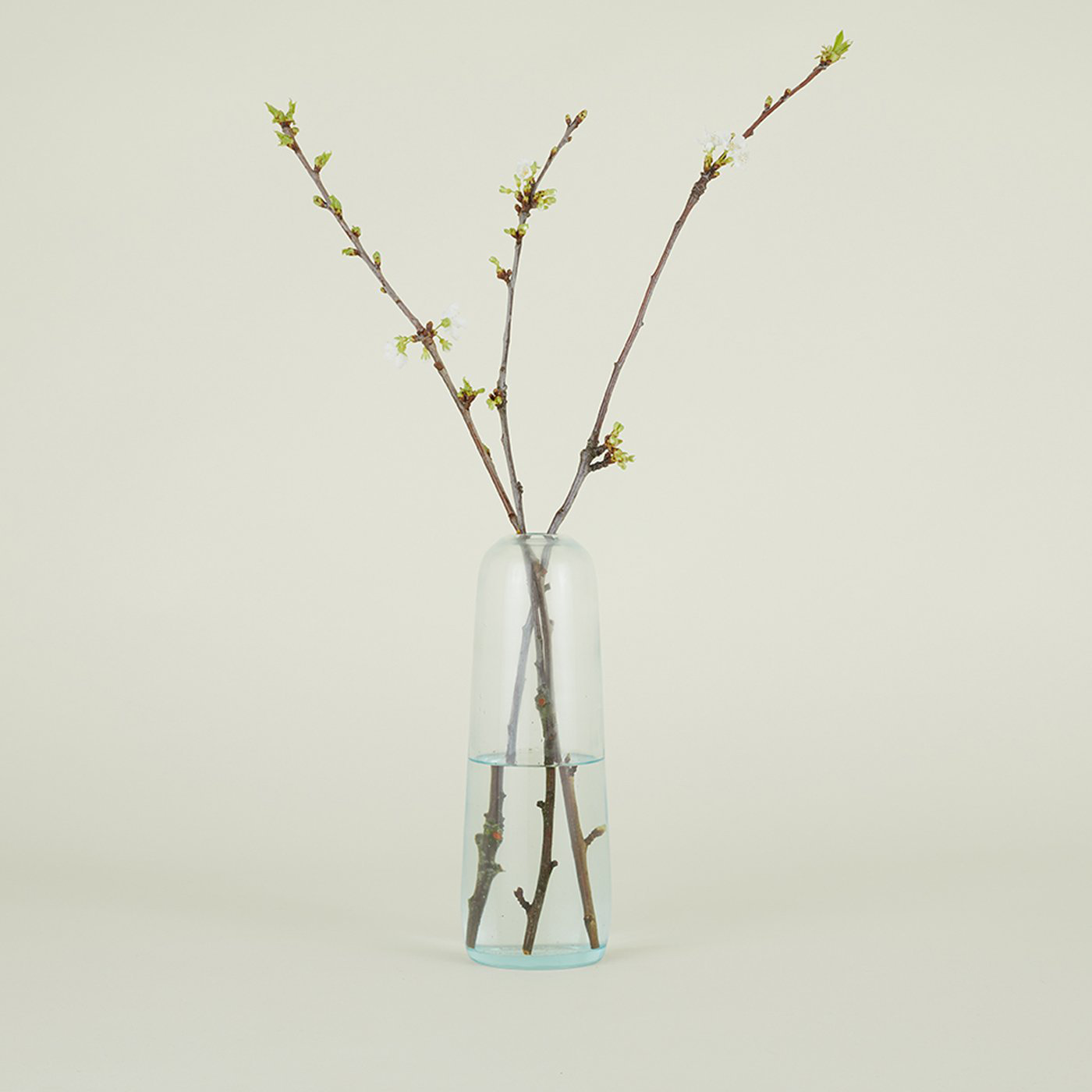 Aurora Handmade Glass Table Vase, 11.5" H x 4" W x 4" D, Sky