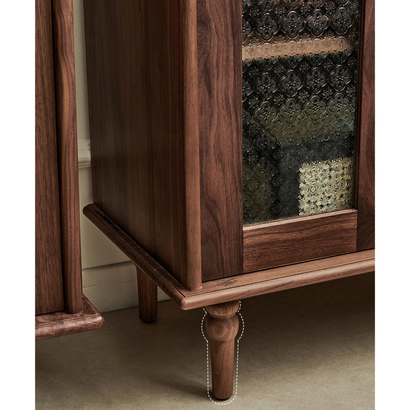 Armoire d'appoint en verre de style Mid-Century