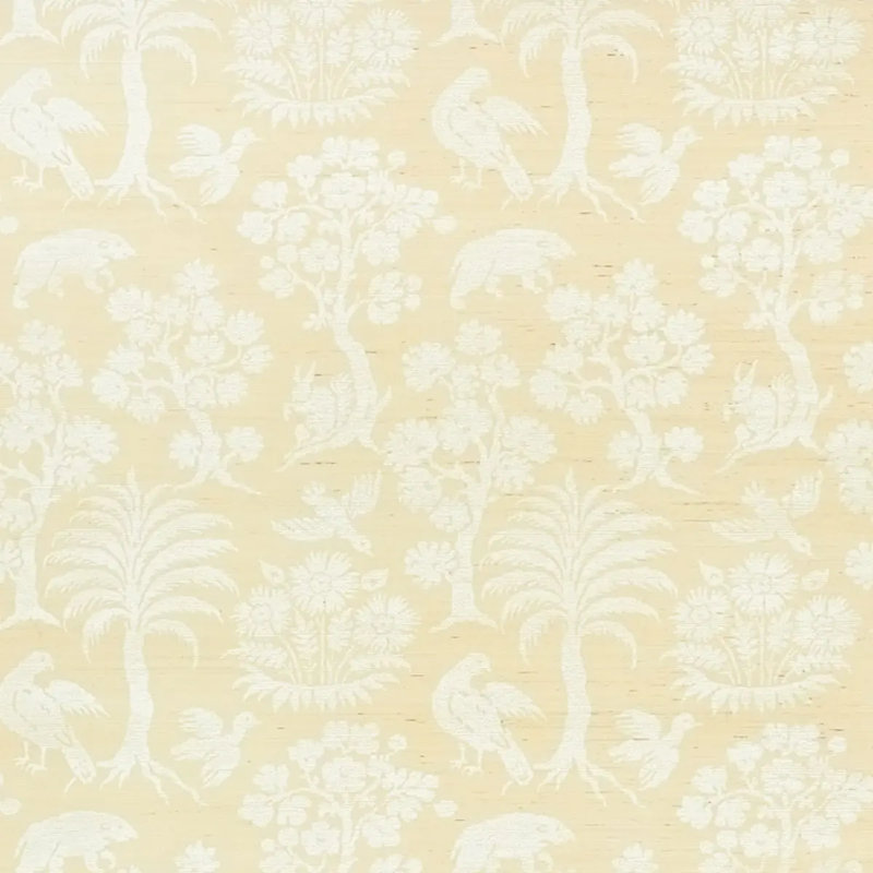 Papier peint sisal Woodland Silhouette, Ivoire