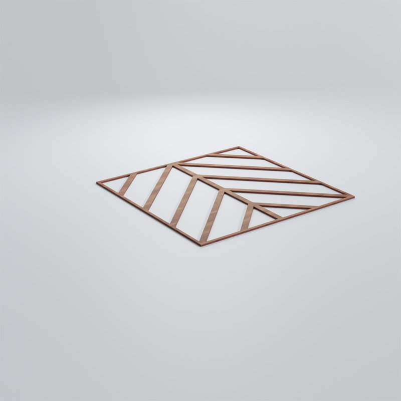 Panneaux muraux en bois Genoa, Noyer, H 23 3/8 po x l 23 3/8 po x P 1/4 po