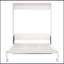 Lit escamotable double pleine grandeur, lit escamotable de 61,5 po avec armoire pour bureau, parfait pour la chambre d'amis, bureau, bureau, blanc