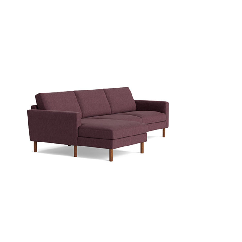 Laguna Chaise Sectional, Left Hand Facing, Performance Weave - Aubergine