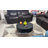 30.5'' Modern Drum Round Black Wooden Smooth Coffee Table For Living Room&bedroom-1559526088
