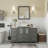 Ravenna 48" Freestanding Single Sink Bathroom Vanity with Engineered Marble Top and Matching Mirror-23188981
