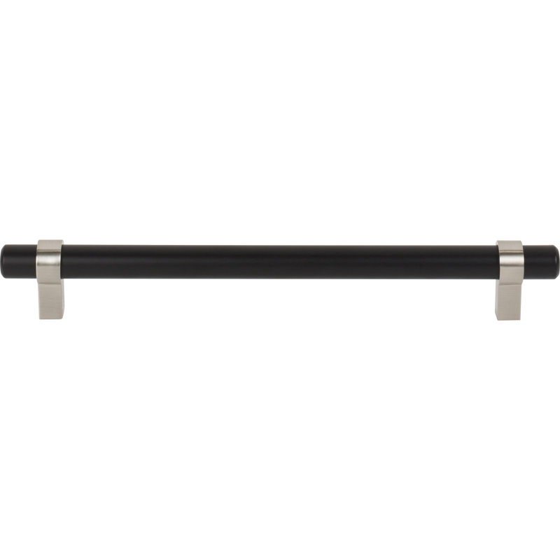 Key Grande Bar / Handle Pull, Matte Black/Stain Nickel