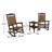 POLYWOOD Presidential Woven Rocker 3-Piece Set in Mahogany / Tigerwood