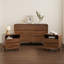 Ensemble de chambre à coucher, ensemble de table de chevet de 2, commode et ensemble de table de chevet, commode de chambre à coucher avec 6 tiroirs, table de chevet avec 2 tiroirs