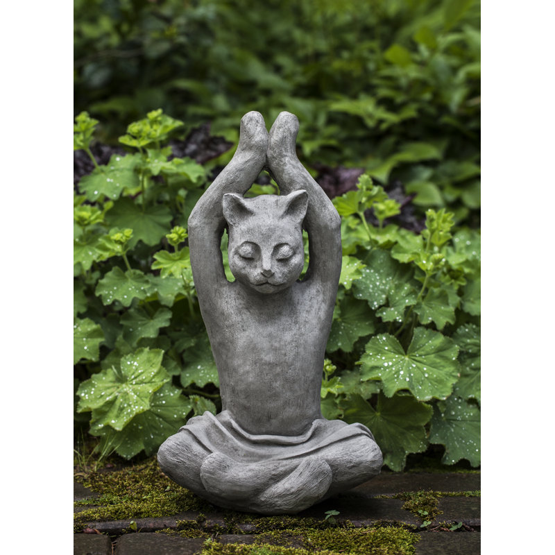 Yoga Cat Statue, Alpine Stone