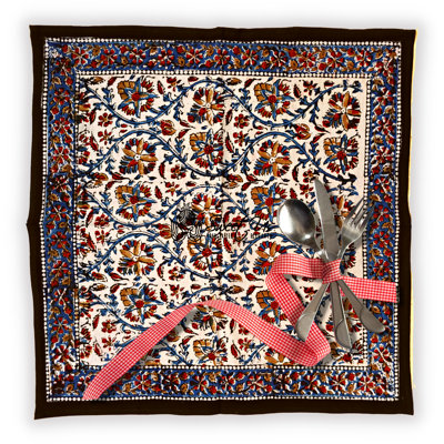 Serviette 18 "100% coton Kalamkari