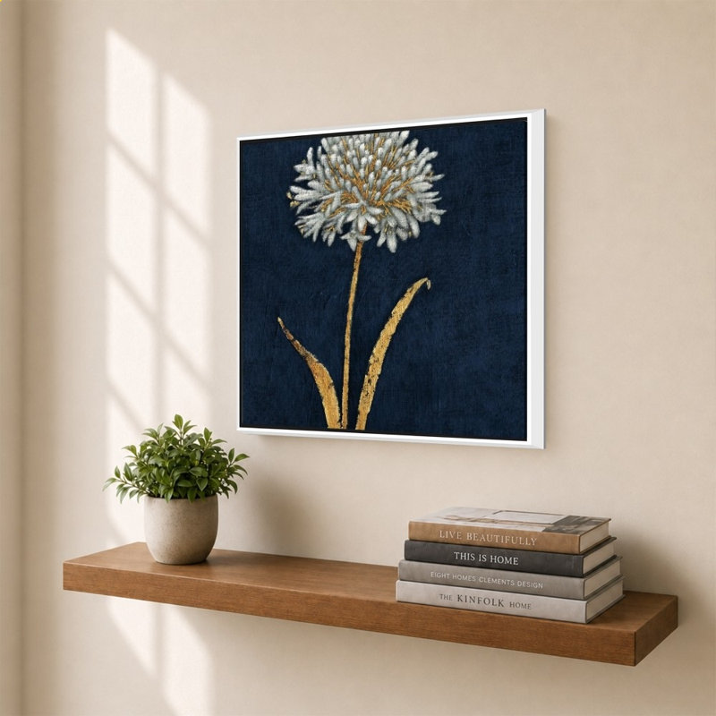 «Shimmering Summer II Indigo» par James Wiens - impression sur toile, H 34 po x l 34 po, Bleu