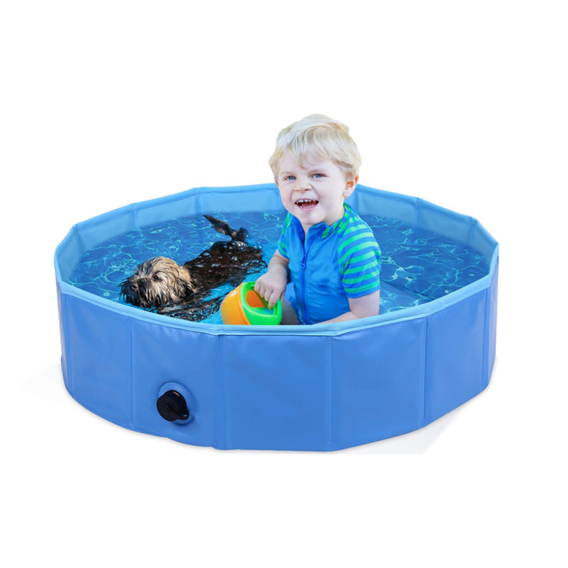 Sherri Plastic Foldable Dog Pool, 30cm H x 120cm W x 120cm D