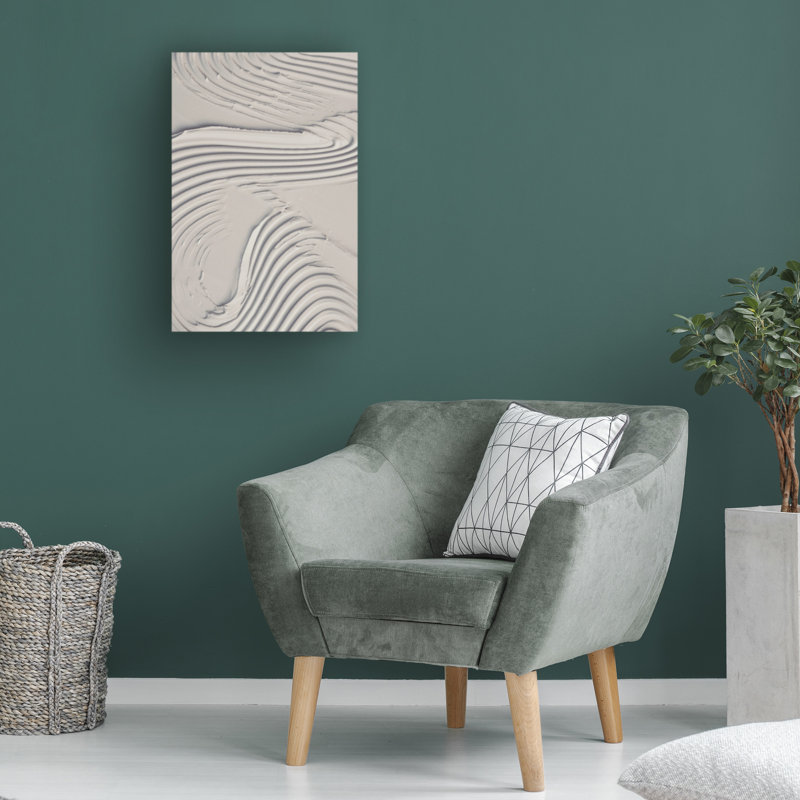 Rouleau bolognais, texture 14 beige sur toile par pictufy, H 19 po x l 12 po x P 2 po
