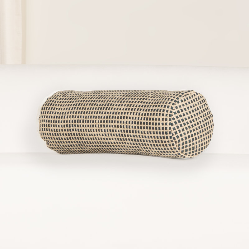 Coussin décoratif Protégé, Bleu, Traversin 21 po x 8 po, polyester
