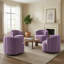 Fauteuil demi-tonneau pivotant en velours Stanford-1487971250