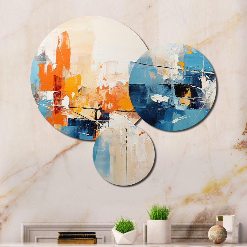 Ensemble de salon Paper Euphoria I - Collages abstraits