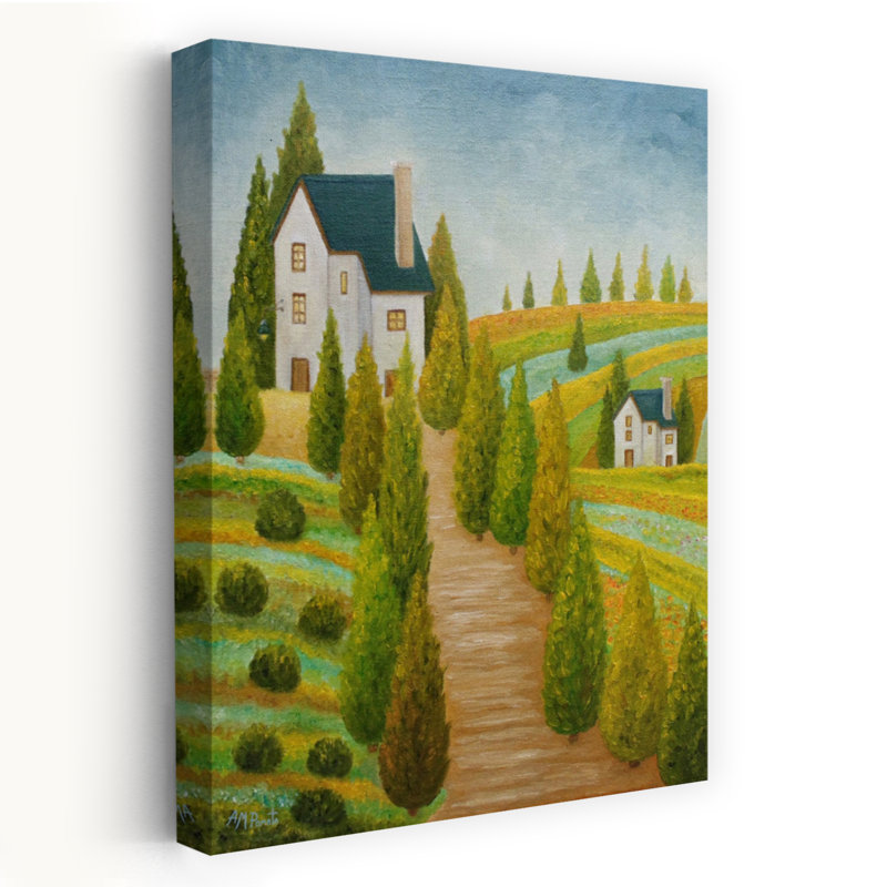 Tuscan Hillside Village by Angeles M. Pomata - Wrapped Canvas Print, 45.72 cm H x 30.48 cm W