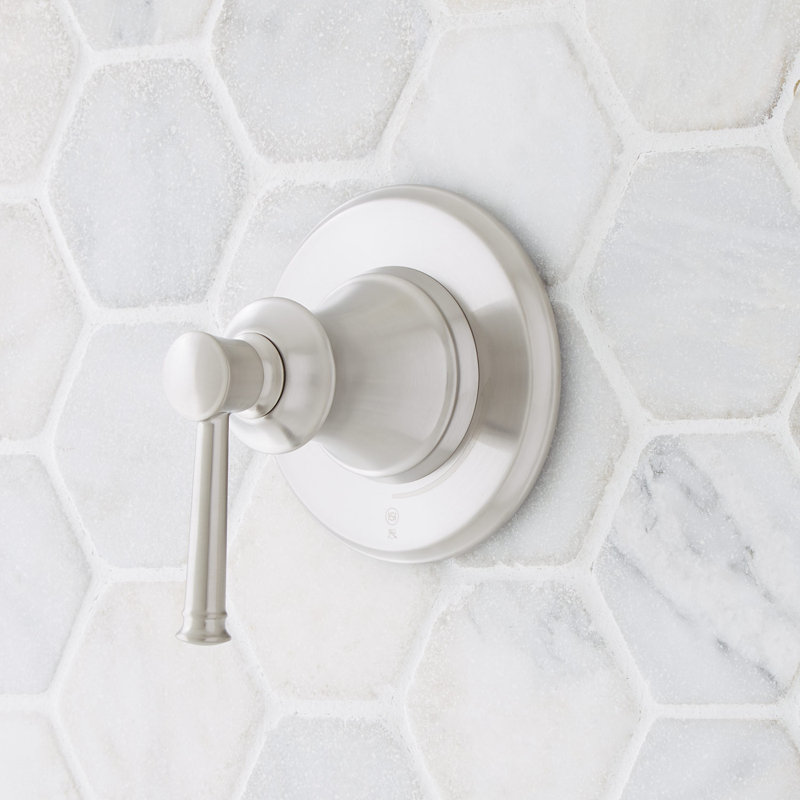 Beasley In-Wall Shower Volume Control Trim And 1/2" Valve, Brushed Nickel, 0.5"
