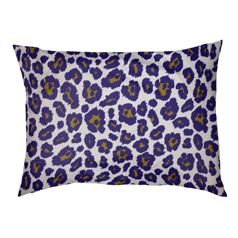 Coussin pour chien Baltimore Football, Grand (l 30 po x P 40 po x H 5 po), Blanc / or métallique / mauve