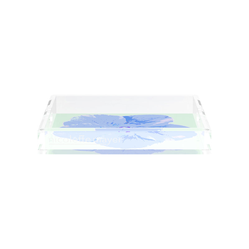 Decorative Tray, 12"W x 12"D x 2"H, Clematis