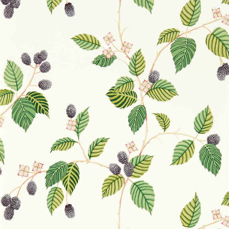 Rubus 10.05m x 52cm Matte Wallpaper Roll, Green
