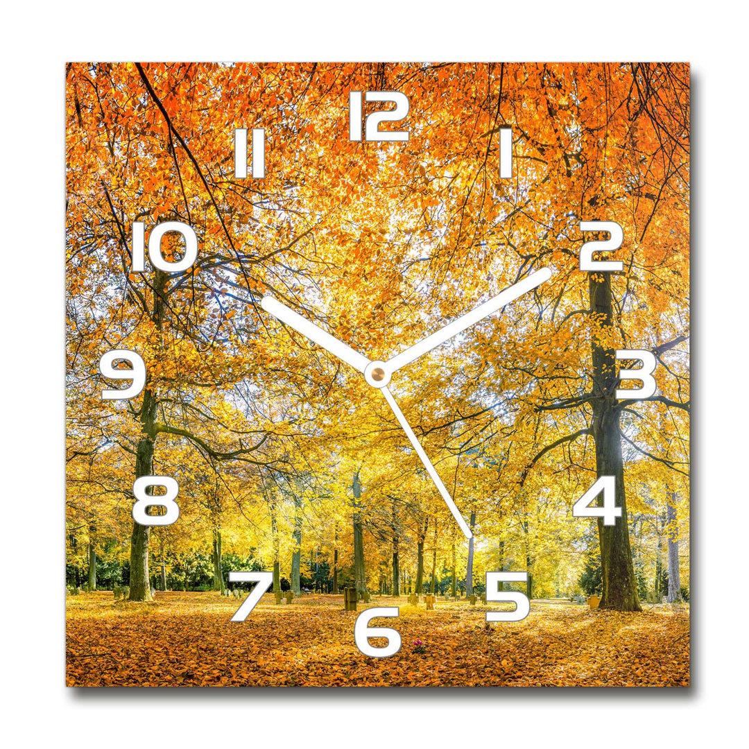 Analoge Wanduhr Joshua-Lee Autumn Forest 60 cm Geräuschlos