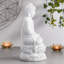 Statue 16 po bouddha blanc brillant méditant-1885490453