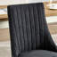 Chaise de salle à manger en rayonne noire (2), haute pour une expérience d'assise exceptionnelle, pieds courbés en bois massif Sw1847bk 2, revêtement épais et luxueux, dossier, pieds, chaises confortables-709292146