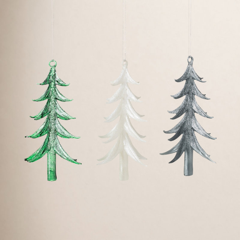 Ornement en forme d'arbre de Noël nacré