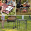 Table de camping pliante avec filet de rangement, table pliante en aluminium à 3 hauteurs réglables, table portable avec poignée de transport, poids léger, pour pique-nique de camping intérieur et extérieur-128881567-128881569