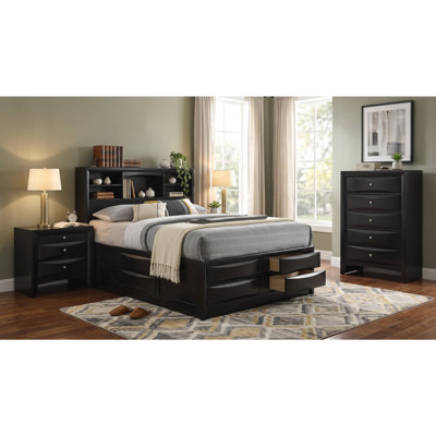 Bristol Black Queen 4-Piece Bedroom Set