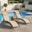 Set Of 2 Outdoor Patio Chaise Lounge Recliners With 5 Position Adjustable Backrest For Poolside Backyard Deck Relaxation Use-1214387415