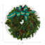 Christmas Wreath Vegan Leather Round Pebble Placemat-536980162