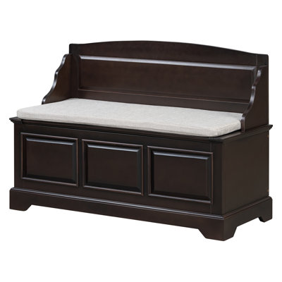 Shoe Bench, Retro Shoe Storage Bench with Safe Soft-Close Devices, Storage Chest with Hidden Storage and Cushion for Entryway, Hallway, Living Room by Darby Home Co