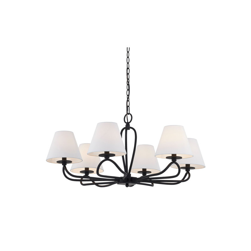Adrian 6-Light Chandelier, Black