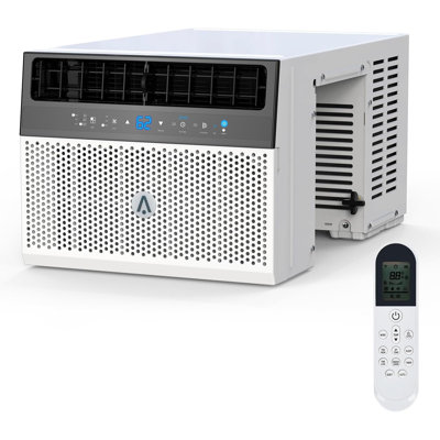 Climatiseur de fenêtre intelligent en forme de U 8 000 BTU avec WiFi - Unité CA écoénergétique qui refroidit jusqu'à 450 pieds carrés avec télécommande et contrôle d'application, fonctionnement ultra silencieux pour les appartements et les chambres à coucher