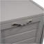 Lit mezzanine bas simple avec armoires, tablettes et glissade - gris