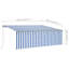 Dakota Fields Polyester Yellow/White Cover Retractable Patio Awning-1831576346-1831576345-1831576291