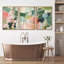 Effet de peinture abstraite grunge «Harmony in Abstraction Contemporary Geometric», 3 pièces sur toile-98804253-98804254