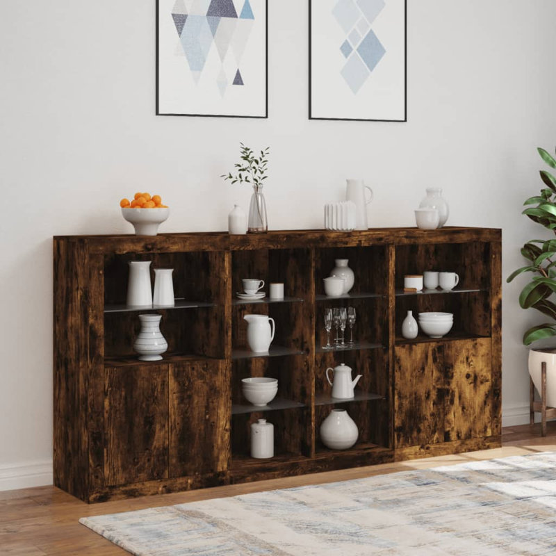 Badhir 202cm Sideboard, Smoked Oak
