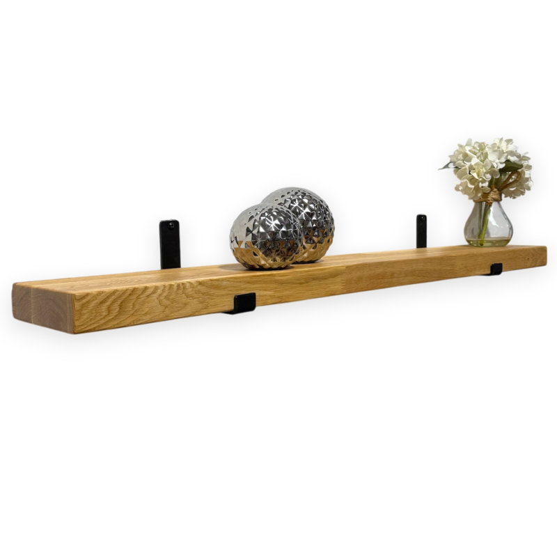 Wood Radiator Shelf with Reclaimed Wood, 4cm H x 140cm W x 14.5cm D