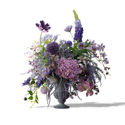 Décoration florale légère en polyester de style rétro en polyuréthane